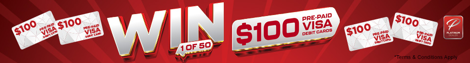 WIN a $100 Pre-Paid VISA Debit Card.